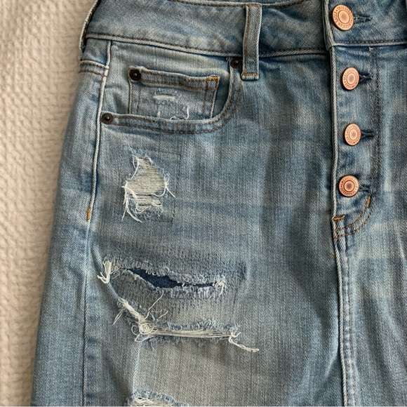 American Eagle Hi-rise Mini Super Stretch X Size 8 - Picture 6 of 7